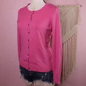 August Silk | Silk Button Up Cardigan Small